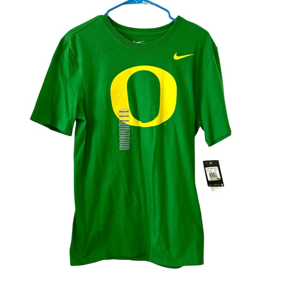 NWT Nike Medium Oregon Ducks Logo Apple Green Cotton T-Shirt College Gear